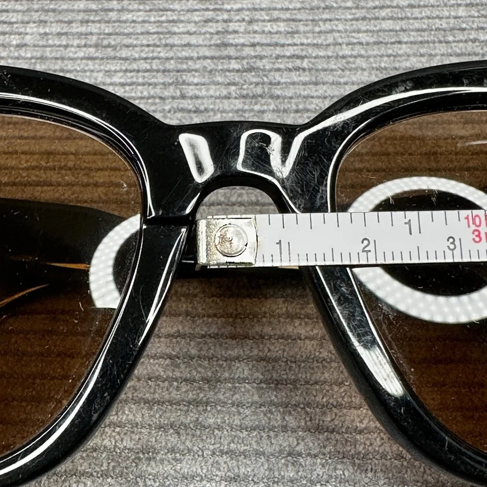 IVI Allison Black Y2K Sunglasses Brown Lens Handmade in Japan 091670-910‎ 53mm